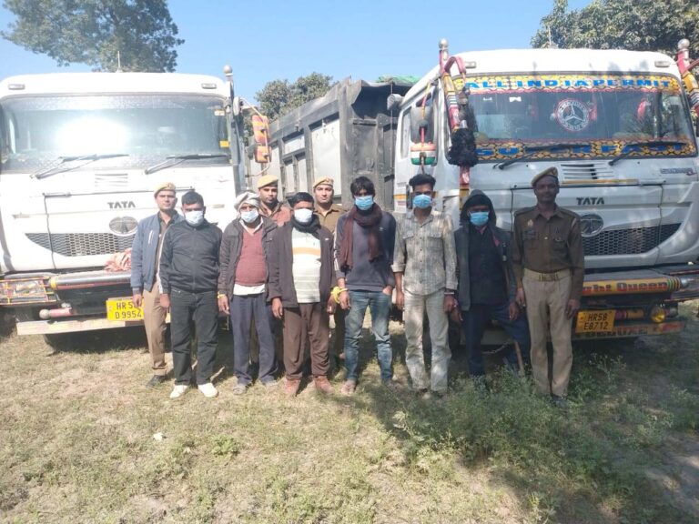 Saharanpur News: अवैध खनन माफिया पर सहारनपुर पुलिस की बड़ी कार्रवाई, तीन डंपर और छह आरोपी पकड़े